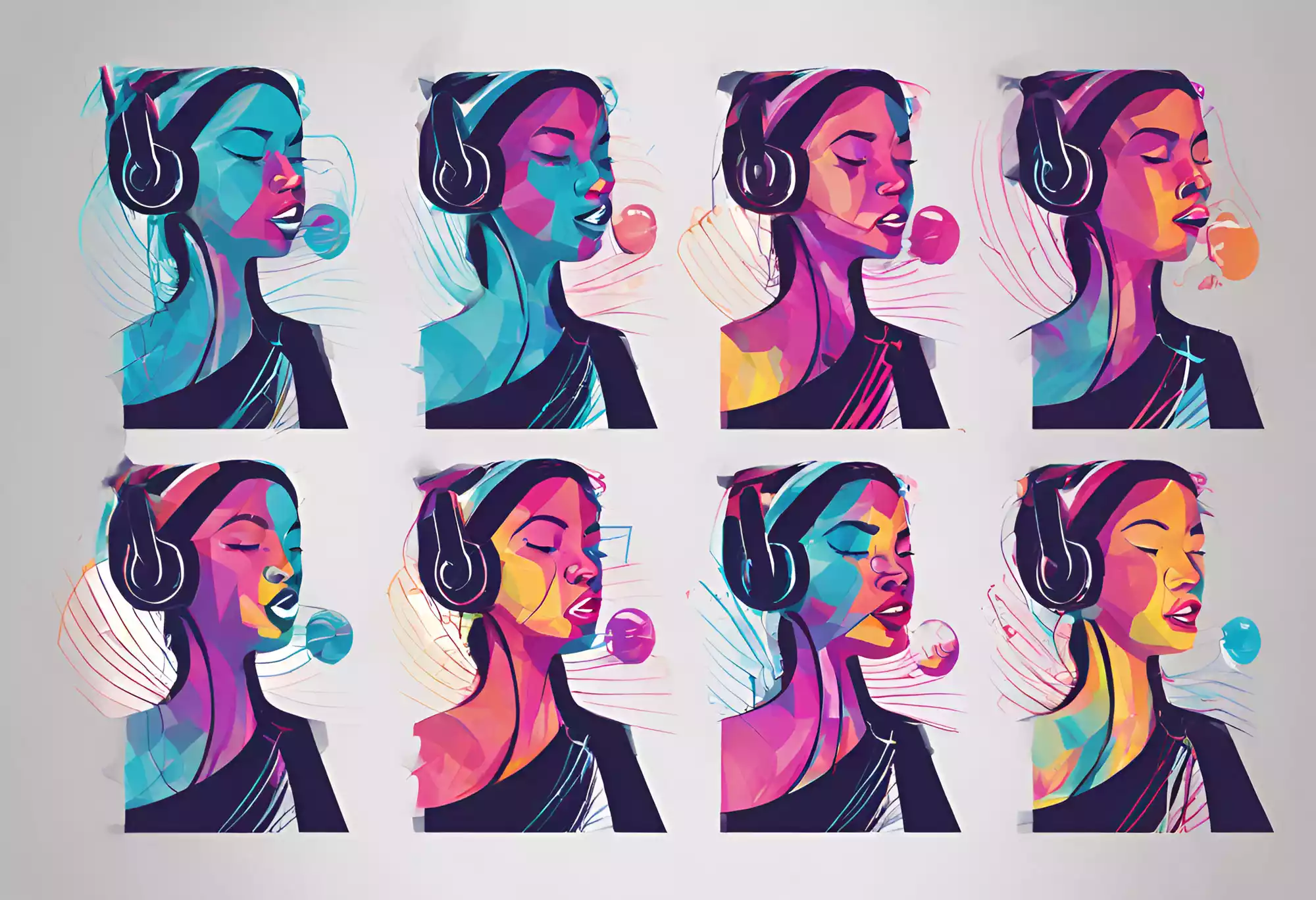 a visual representation of a singer's vocal journey through a series of progressive vocal exercises
